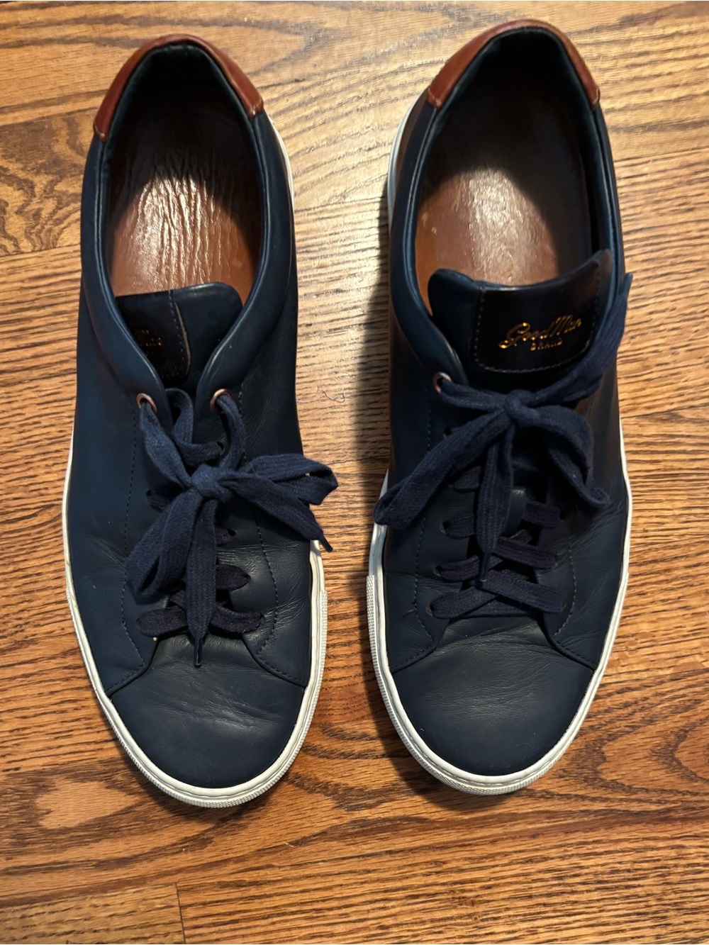 Good Man Brand Legend Lo-Top Sneakers Navy Blue Leather Size 9